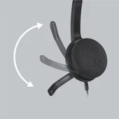 LOGITECH H340 USB GÜRÜLTÜ ÖNLEYİCİ MİKROFONLU KABLOLU KULAKLIK-SİYAH 981-000475 - 4