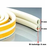 Kapı Pencere Bandı Fitili Yapışkanlı Beyaz Soğuk İzolasyon Bant 10x2=20 METRE + Eşik Süngeri 2'Li SET - 3