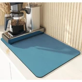 3B Trend Bulaşık Yıkama Matı 35x50cm Mutfak Tezgah Üstü Su Emici Mat Bulaşık Kurutma Matı Mavi thumbnail 1