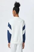 Koton Üç İplik Bisiklet Yaka Pamuklu Baskılı Sweatshirt - 4