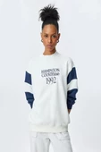 Koton Üç İplik Bisiklet Yaka Pamuklu Baskılı Sweatshirt - 1