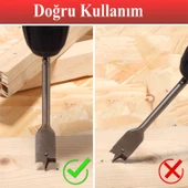 Matkap Ucu Ahşap Delme Ucu Tahta Sunta Plastik Alçıpan Delme Ucu Bits Yaprak Uç 24 mm - 5