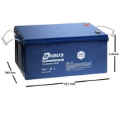 Orbus 12 V 200 Amper Derin Döngü Karbon Jel Akü - 2