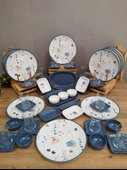 Keramika Takım Kahvaltı Blue Flowers 53 Parça 12 Kişilik - 1