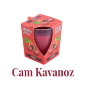 Kokulu Mum Dekoratif Mini Cam Kavanoz Bardak Mumluk Kandil Kırmızı Hediyelik Kiraz Kokulu Mumlar - 3