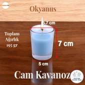 Kokulu Mum Dekoratif Mini Cam Kavanoz Bardak Mumluk Kandil Hediyelik Mavi Okyanus Kokulu Mumlar - 4