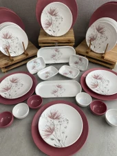 Keramika Takım Kahvaltı Frambuaz Hindiba 36 Parça 12 Kişilik - 4