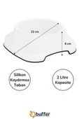 Silikon Kaydırmaz Taban Plastik Kedi ve Köpek Mama ve Su Kabı 2 L - 7