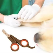 Küçük Çelik Uçlu Kedi Köpek Evcil Hayvan Tırnak Makası Pati Bakım Aleti Ergonomik Kaymaz Sap - 1