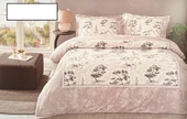 Özdilek Toile De Jouy Çift Kişilik Çarşaf Lastikli(Fitted) Nevresim Takımı Pudra - 1