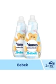 Yumoş Konsantre Doğal Özler Bebek Çamaşır Yumuşatıcısı 2 x 1200 ML - 1