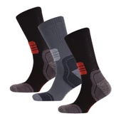 Thermoform Running Çorap Unisex 3'lü Paket Siyah-Antrasit thumbnail 1