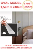 Renkli Duvarlar 1.5cm x 240cm Polimer Lake Beyaz Elit Pvc Çıta Salon Ev Ofis Koridor Duvar Çıtalama - 1
