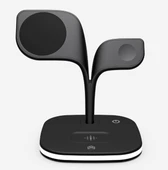 Magsafe Apple Kablosuz Şarj Standı -15W Hızlı Şarj (İphone/Watch/Airpods) Masaüstü Stand - 7