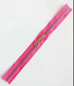 Çanta Aksesuar Başlıklı Fermuar 40 Cm Light Gold Metal Fuşya - 1