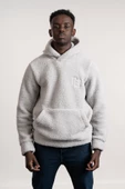 FBI Kapşonlu Kanguru Cepli Slimfit Peluş Sweatshirt - 3