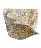 Çanta Aksesuar 28X28 Cm Dikilmiş Fermuarlı Astar Sarı Çiçek Desen - 1