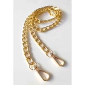 Çanta Aksesuar Light Gold Klasik İnce Zincir Kancalı 120 Cm - 1