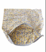 Çanta Aksesuar 38X38 Cm Dikilmiş Halde Fermuarlı Astar Gri-Sarı Çiçek - 1
