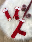 Kız Çocuk 2 Adet Melek Figürlü 1/5 Yaş Çorap - 1