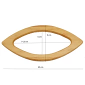 Çanta Aksesuar Kayık Model Ahşap Sap - 3