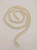 Çanta Aksesuar Renkli Metal Zincir Krem Renk 120 Cm - 1