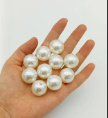 Çanta Aksesuar Delikli İnci 22 mm 10 Adet - 2