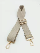 Çanta Aksesuar Pamuklu Kolon 120X4 Cm Light Gold Metal Bej - 1