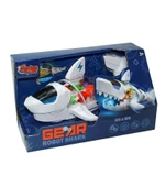 Işıklı Müzikli ve Hareketli Robot Balık Beyaz Renk - Mavi Su Dünyası thumbnail 2