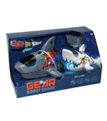 Işıklı Müzikli ve Hareketli Robot Balık Gri Renk - Mavi Su Dünyası thumbnail 2