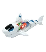 Işıklı Müzikli ve Hareketli Robot Balık Beyaz Renk - Mavi Su Dünyası thumbnail 1