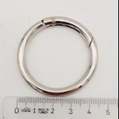 Çanta Aksesuar 4 Cm Gümüş Yaylı Halka 1 Adet - 3