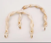 Çanta Aksesuar 13 cm Burgu Model Bej Renk Yaylı Halkalı Akrilik Çanta Sapı thumbnail 1