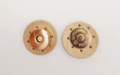 Çanta Aksesuar Gold Renk Suni Derili Mıknatıslı Çıtçıt Light Gold Metalli - 1