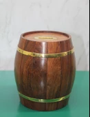 Pirinç Ahşap Fıçı Kumbara 1996 - 1