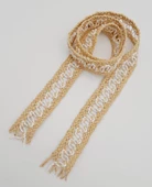 Çanta Aksesuar 4 cm Bej Beyaz Renk Hasır Örgü Model Kolon 1 Metre thumbnail 3