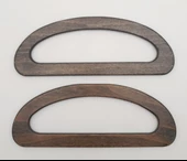 Çanta Aksesuar D Model 9x24 cm Haki Renk Ahşap Çanta Sapı thumbnail 3