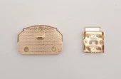 Çanta Aksesuar Light Gold Siyah Renk Mat Akrilikli Kilit - 3