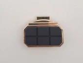 Çanta Aksesuar Light Gold Siyah Renk Mat Akrilikli Kilit - 1