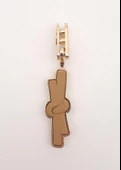 Çanta Aksesuar Sütlü Kahve Renk Kurdele Model Light Gold Metal Kulpluk 1 Adet - 1