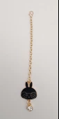 Çanta Aksesuar Light Gold Kitty Sarkaç Süs Siyah Renk - 1