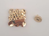 Çanta Aksesuar Light Gold Renk 4.5 cm Mıknatıslı Kilit - 4