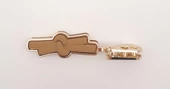 Çanta Aksesuar Sütlü Kahve Renk Kurdele Model Light Gold Metal Kulpluk 1 Adet - 4