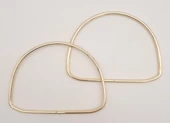 Çanta Aksesuar 12.5 cm D Model Light Gold Renk Metal Çanta Tutma Sapı - 1