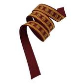 Çanta Aksesuar 3 cm Polyester Kolon Bordo Gold Simli 1 Metre - 3