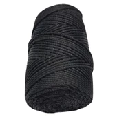 Çanta Aksesuar Simli Polyester Makrome Siyah Renk 200 gr - 2