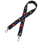 Çanta Aksesuar 120x3 cm Polyester Kolon Çanta Sapı Çiçekli Gümüş Metalli - 3