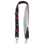 Çanta Aksesuar 120x3 cm Polyester Kolon Çanta Sapı Çiçekli Light Gold Metalli - 4