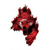 Türk Bayrağı Kurt Bozkurt Boz Kurt Sticker 22x15 Cm 00244 - 1