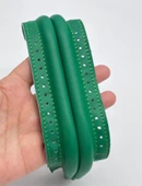 Çanta Aksesuar 16 cm Suni Derili Yeşil  Renk Gizli Çanta Bursu - 1